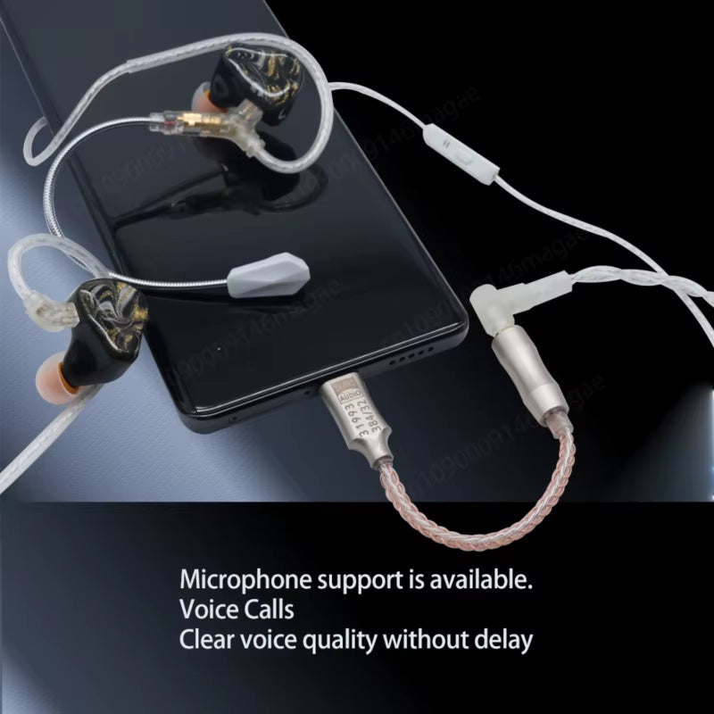 DA06 CX31993 Hifi USB DAC Type C to 3.5Mm Headphone Amplifier Audio Decoder IEM AMP Mobile Phone Adapter